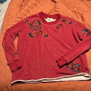 Mile(s) by madewell cut off embroidered sweater